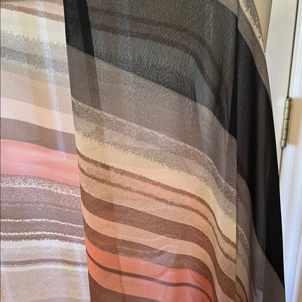 C Elegant Multicolor Striped Kimono - Picture 3 of 5